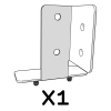 Halterung tray runner zu front middle 114.1127 x1