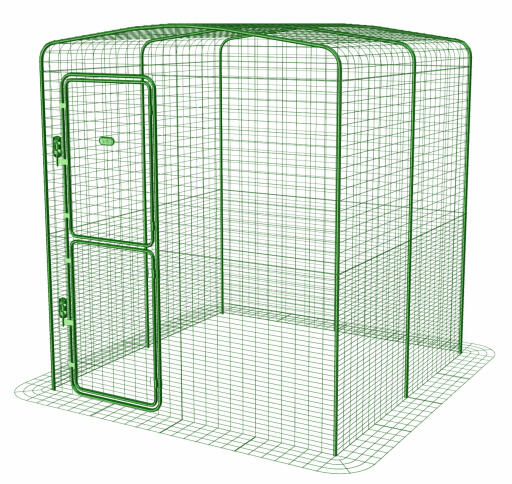 2 x 2 x 2 begehbarer hühnerauslauf