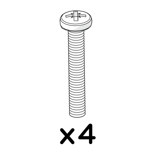 4 x maschinenschraube m4x0,7x25mm (800.0007)