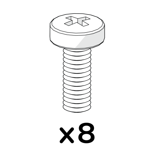 8 x maschinenschraube m6 x 16 pozi pan (800.0037)