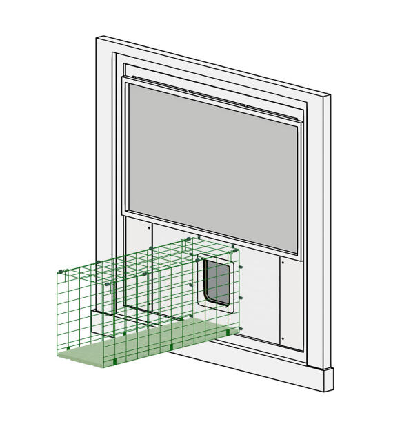 Catio außengehege für katzen tunnel fensterbrett