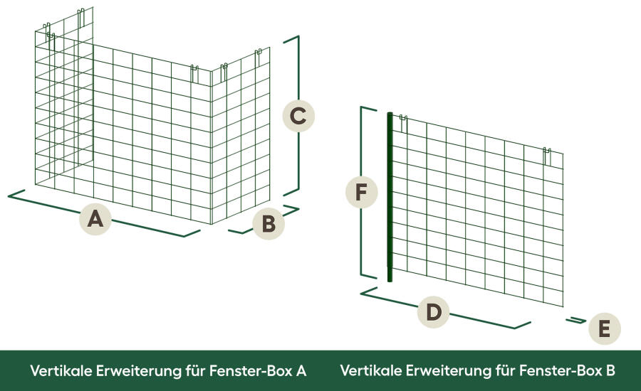 Abmessungen der vertikalen verlängerung des catio-tunnels