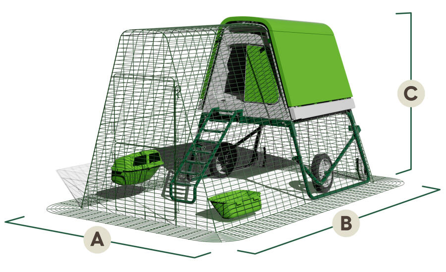 Eglu Go mit 2-meter-abmessungen