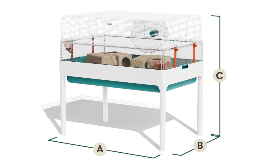 Abmessungen des hamsterhabitats